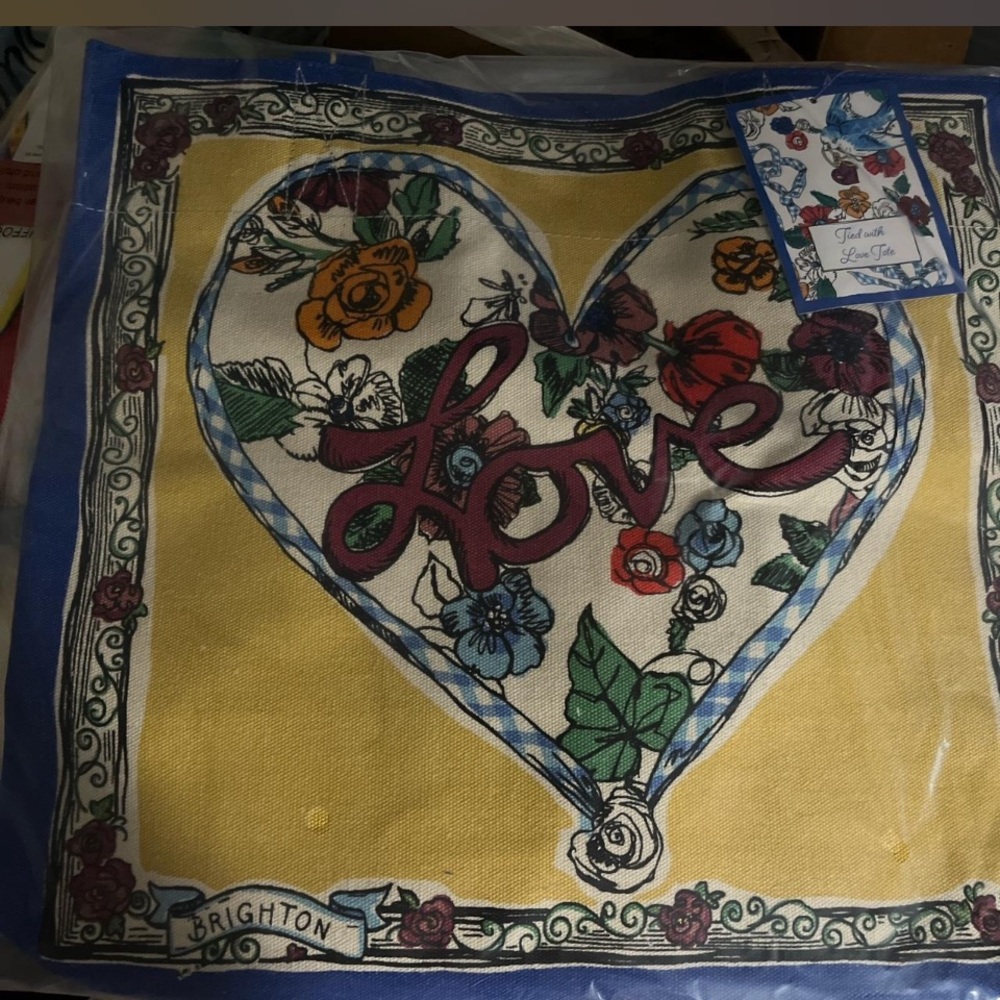 Tied with Love Tote - Floral & Blue Bird Print